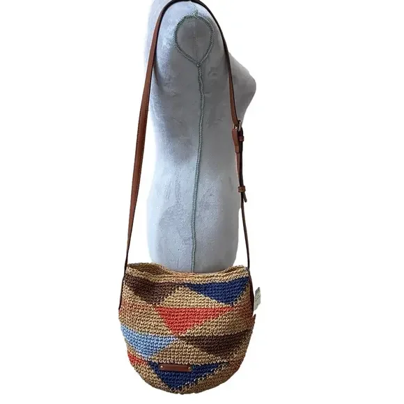 NWT Raffia Lucky Brand bucket purse - Picture 1 of 11